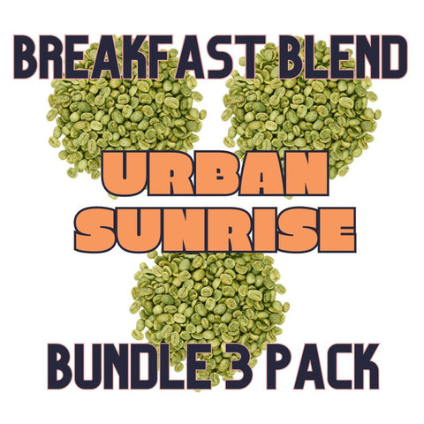 Urban Sunrise: Green coffee beans to create a coffee blend