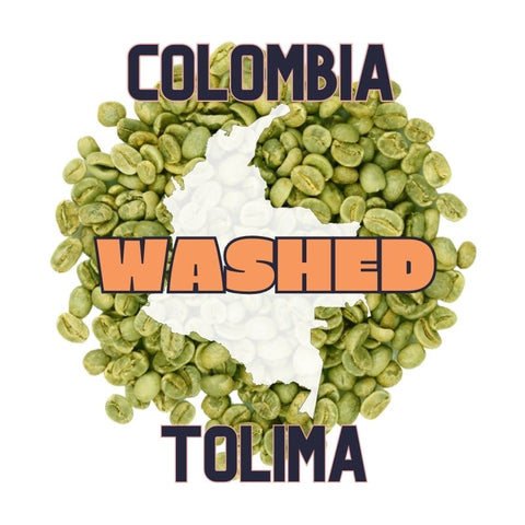 Colombia green coffee beans from Tolima region