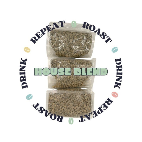 3 bags of green coffee beans for a house coffee blend