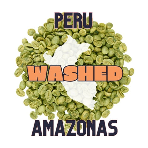 Peru green coffee beans from Amazonas region